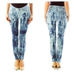 RICH & SKINNY gorgeous women’s  tie dye stretch skinny jeans. W26 L30 w/ 8” rise